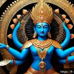 힌두교 시바 신 - A majestic divine figure embodying transformation, depicted with multiple arms symbolizing balance b...