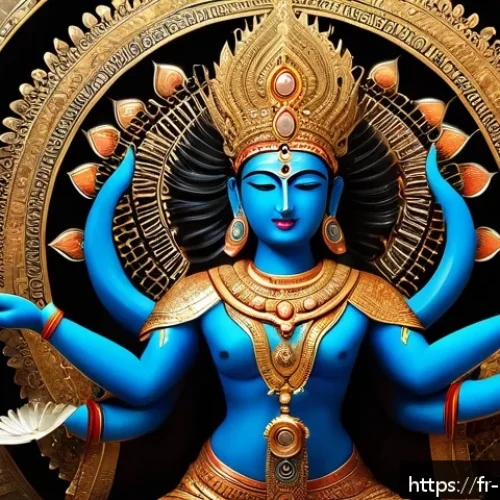 힌두교 시바 신 - A majestic divine figure embodying transformation, depicted with multiple arms symbolizing balance b...
