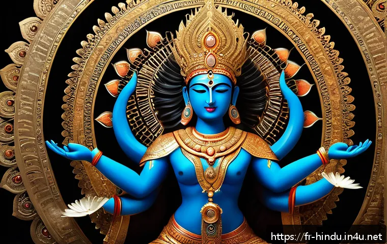 힌두교 시바 신 - A majestic divine figure embodying transformation, depicted with multiple arms symbolizing balance b...